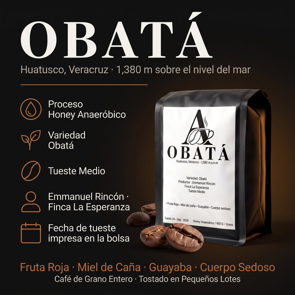 Obatá Honey Anaeróbico Experimental - Finca La Esperanza