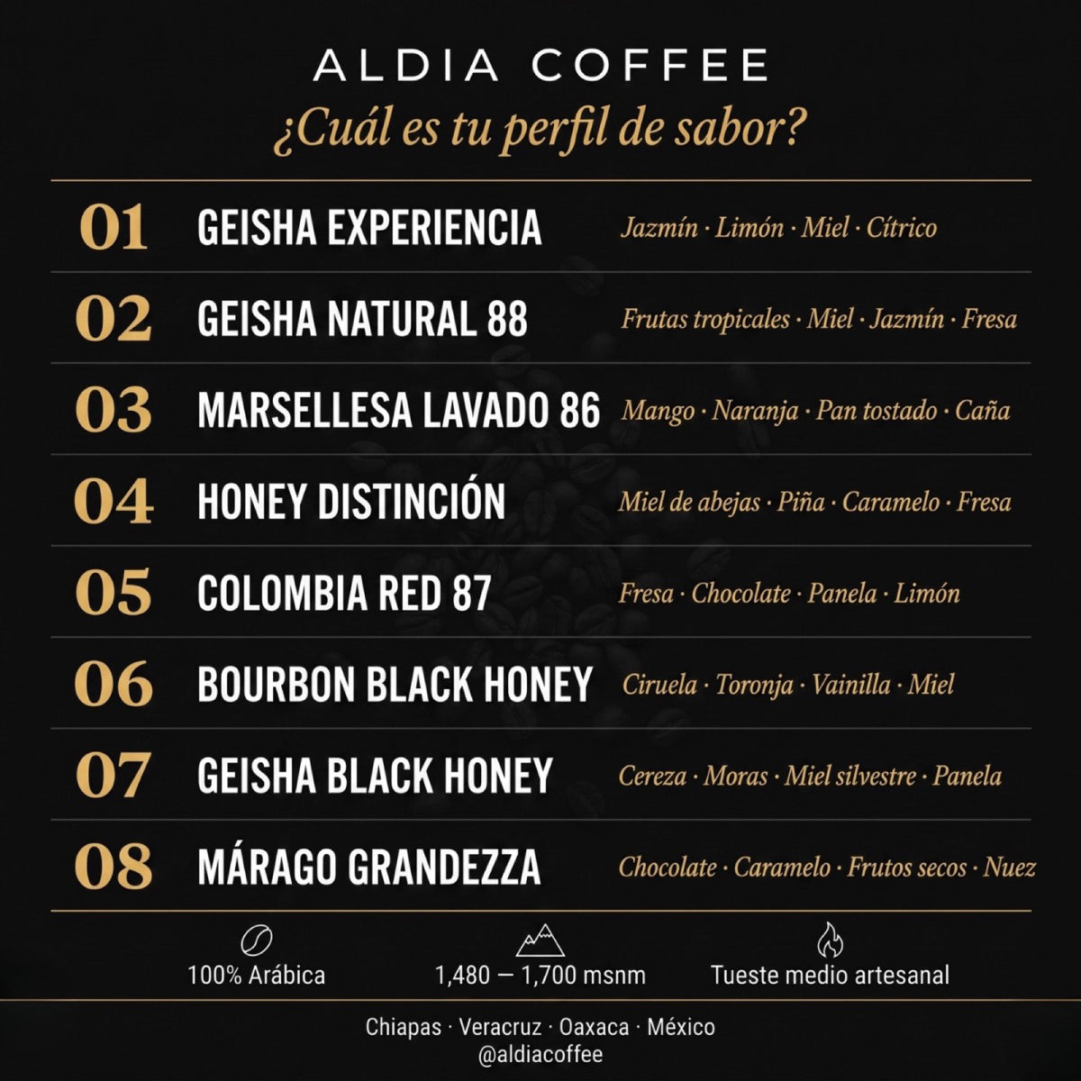 Kit 8 Cafés Aldia Coffee