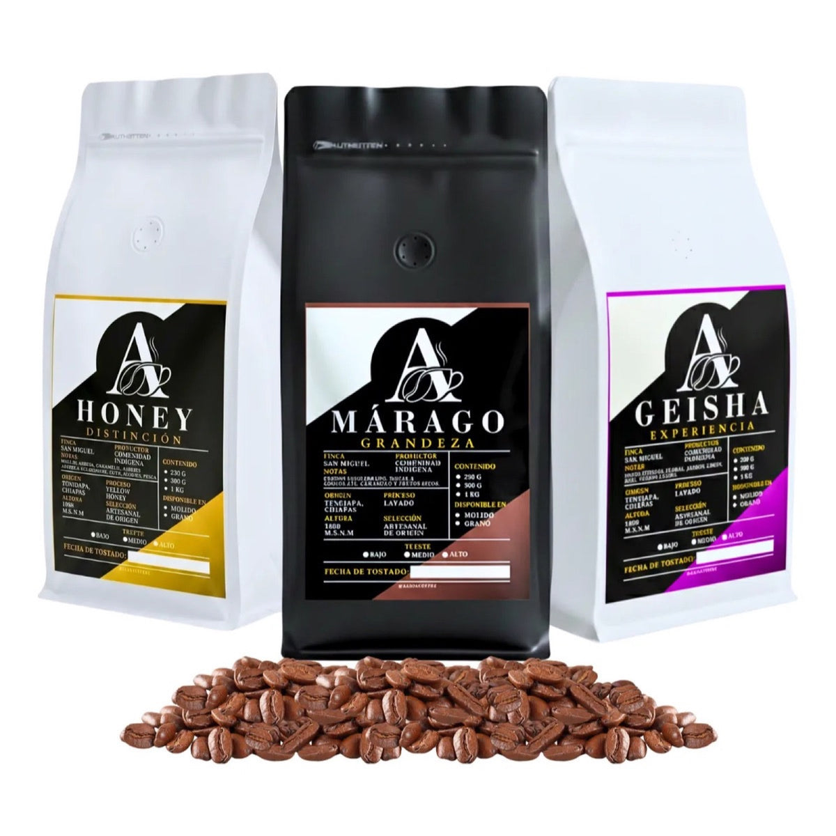 Kit GHM — Geisha, Honey y Márago — Aldia Coffee